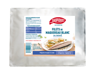 Saupiquet Restauration : Filets de maquereau blanc au naturel