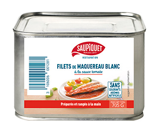 Saupiquet Restauration : Filets de maquereau blanc à la sauce tomate