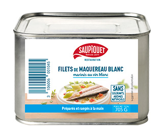 Saupiquet Restauration : Filets de maquereau blanc marinés au vin blanc