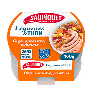 Saupiquet Saladière : Les Saladières Orge, Épeautre, Poivrons
